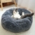 Decdeal Haustierbett für Katzen und Hunde Rundes Plüsch Hundebett Katzenbett in Doughnut-Form Farbe und Größe Optional - 1