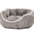 Dehner Hunde- und Katzenbett Sammy, oval, ca. 45 x 40 x 14 cm, Polyester, grau - 1