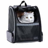 Hunderucksack Katzenrucksack für kleine Hunde Katzen Transporttasche mit Mesh Fenster, Staubtuch,Tragbare und Erweiterbare Outdoor Faltbarer Raum Tragetasche - 1