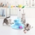 Pecute Katzenspielzeug Katze Toys 4 Turm und 4 Bälle mit Katzenminze Bälle/Glühende Bälle/Katzenangel Maus (Blau) - 3