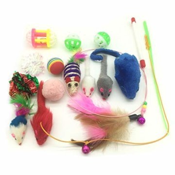 PietyPet Katzenspielzeug, Katze Toys Variety Pack, Spielzeug für Katzen Kitty 15 Stück - 3