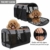 Songwin Hundetasche, Hundebox, faltbar Hundetransportbox Auto Transporttasche für Haustiere,Katzenbox,Grau (Katzentragetasche) - 2