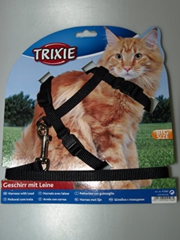 Trixie 41960 Katzengeschirr mit Leine, XL, Nylon, 34–57 cm/13 mm, 1,20 m - 1
