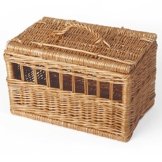 Weidenprofi Tiertransportkorb, Transportbox für Tiere aus geschälter Weide, Tierkorb für Katzen und kleine Hunde - Größe (LxBxH): 50 x 30 cm, 30 cm hoch - 1