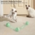WWVVPET Interaktives Katzenspielzeug Ball mit LED-Licht, selbstdrehender 360-Grad-Ball, wiederaufladbares interaktives USB-Katzenspielzeug, zur Stimulierung des Jagdtriebs Lustiges Jäger-Spielzeug - 3